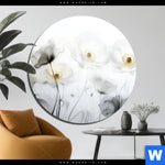 Acrylglasbild Luftige Bluetenstille Rund Produktvorschau mit dem Bild Luftige Blütenstille im Format Rund.