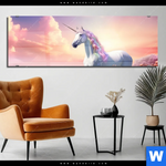 Acrylglasbild Magic Einhorn Panorama Produktvorschau mit dem Bild Magic Einhorn im Format Panorama.