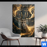 Acrylglasbild Magischer Hirsch Im Sternenlicht Hochformat Produktvorschau mit dem Bild Magischer Hirsch im Sternenlicht im Format Hochformat.