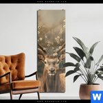 Acrylglasbild Magischer Hirsch Im Waldrand Schmal Produktvorschau mit dem Bild Magischer Hirsch im Waldrand im Format Schmal.