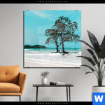 Acrylglasbild Mangrovenbaum Im Wasser Quadrat Produktvorschau mit dem Bild Mangrovenbaum im Wasser im Format Quadrat.