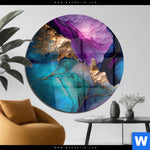 Acrylglasbild Marmorstruktur Lavendel Rund Produktvorschau mit dem Bild Marmorstruktur Lavendel im Format Rund.