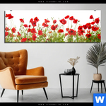 Acrylglasbild Mohnfeld Panorama Produktvorschau mit dem Bild Mohnfeld im Format Panorama.