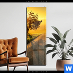 Acrylglasbild Morgenspaziergang Schmal Produktvorschau mit dem Bild Morgenspaziergang im Format Schmal.