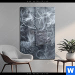 Acrylglasbild Mystischer Hirsch Im Nebel Hochformat Produktvorschau mit dem Bild Mystischer Hirsch im Nebel im Format Hochformat.