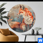 Acrylglasbild Naturpoesie Mit Fuchs Rund Produktvorschau mit dem Bild Naturpoesie mit Fuchs im Format Rund.