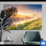 Acrylglasbild Nebel Am Fluss Querformat Produktvorschau mit dem Bild Nebel am Fluss im Format Querformat.