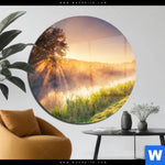 Acrylglasbild Nebel Am Fluss Rund Produktvorschau mit dem Bild Nebel am Fluss im Format Rund.