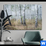 Acrylglasbild Nebliger Morgen Im Birkenwald Querformat Produktvorschau mit dem Bild Nebliger Morgen im Birkenwald im Format Querformat.