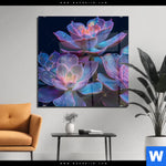 Acrylglasbild Neon Sukkulenten Quadrat Produktvorschau mit dem Bild Neon Sukkulenten im Format Quadrat.
