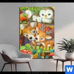 Acrylglasbild Niedliche Waldtiere Hochformat Produktvorschau mit dem Bild Niedliche Waldtiere im Format Hochformat.