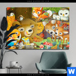 Acrylglasbild Niedliche Waldtiere Querformat Produktvorschau mit dem Bild Niedliche Waldtiere im Format Querformat.