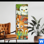 Acrylglasbild Niedliche Waldtiere Schmal Produktvorschau mit dem Bild Niedliche Waldtiere im Format Schmal.