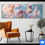 Acrylglasbild Orchideenblueten In Pastell Panorama Produktvorschau mit dem Bild Orchideenblüten in Pastell im Format Panorama.
