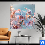 Acrylglasbild Orchideenblueten In Pastell Quadrat Produktvorschau mit dem Bild Orchideenblüten in Pastell im Format Quadrat.