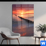 Acrylglasbild Ostsee Sonnenuntergang Hochformat Produktvorschau mit dem Bild Ostsee Sonnenuntergang im Format Hochformat.