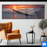 Acrylglasbild Ostsee Sonnenuntergang Panorama Produktvorschau mit dem Bild Ostsee Sonnenuntergang im Format Panorama.
