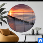 Acrylglasbild Ostsee Sonnenuntergang Rund Produktvorschau mit dem Bild Ostsee Sonnenuntergang im Format Rund.