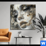 Acrylglasbild Paola Portraet Mit Schmetterlingen Quadrat Produktvorschau mit dem Bild Paola - Porträt mit Schmetterlingen im Format Quadrat.