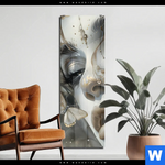 Acrylglasbild Paola Portraet Mit Schmetterlingen Schmal Produktvorschau mit dem Bild Paola - Porträt mit Schmetterlingen im Format Schmal.