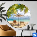 Acrylglasbild Paradies Unter Palmen Rund Produktvorschau mit dem Bild Paradies unter Palmen im Format Rund.