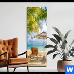 Acrylglasbild Paradies Unter Palmen Schmal Produktvorschau mit dem Bild Paradies unter Palmen im Format Schmal.