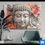Acrylglasbild Pastellblueten Und Buddha Querformat Produktvorschau mit dem Bild Pastellblüten und Buddha im Format Querformat.