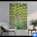 Acrylglasbild Pfauenschwanz Hochformat Produktvorschau mit dem Bild Pfauenschwanz im Format Hochformat.