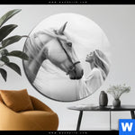 Acrylglasbild Pferd Wildnis Liebe Rund Produktvorschau mit dem Bild Pferd - Wildnis Liebe im Format Rund.