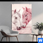 Acrylglasbild Pferde Harmonie In Pastell Hochformat Produktvorschau mit dem Bild Pferde - Harmonie in Pastell im Format Hochformat.