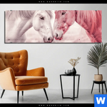 Acrylglasbild Pferde Harmonie In Pastell Panorama Produktvorschau mit dem Bild Pferde - Harmonie in Pastell im Format Panorama.