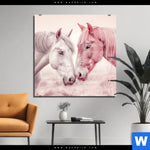 Acrylglasbild Pferde Harmonie In Pastell Quadrat Produktvorschau mit dem Bild Pferde - Harmonie in Pastell im Format Quadrat.
