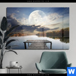 Acrylglasbild Pier Am Fluss Querformat Produktvorschau mit dem Bild Pier am Fluss im Format Querformat.