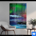 Acrylglasbild Polarlichter Hochformat Produktvorschau mit dem Bild Polarlichter im Format Hochformat.
