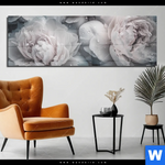 Acrylglasbild Pony Flowers Panorama Produktvorschau mit dem Bild Pony Flowers im Format Panorama.
