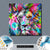 Acrylglasbild Pop Art Loewe No 1 Quadrat Materialbild