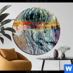 Acrylglasbild Quallen Rund Produktvorschau mit dem Bild Quallen im Format Rund.