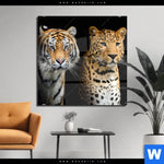 Acrylglasbild Raubkatzen Quadrat Produktvorschau mit dem Bild Raubkatzen im Format Quadrat.