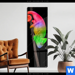 Acrylglasbild Regenbogen Chamaeleon Schmal Produktvorschau mit dem Bild Regenbogen Chamäleon im Format Schmal.