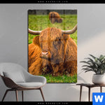 Acrylglasbild Rind In Den Schottischen Highlands Hochformat Produktvorschau mit dem Bild Rind in den schottischen Highlands im Format Hochformat.