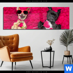 Acrylglasbild Romantik Mit Suessen Hunden Panorama Produktvorschau mit dem Bild Romantik mit süßen Hunden im Format Panorama.