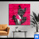 Acrylglasbild Romantik Mit Suessen Hunden Quadrat Produktvorschau mit dem Bild Romantik mit süßen Hunden im Format Quadrat.