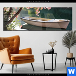 Acrylglasbild Romantische Bootstour Panorama Produktvorschau mit dem Bild Romantische Bootstour im Format Panorama.