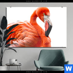 Acrylglasbild Rosa Flamingo Querformat Produktvorschau mit dem Bild Rosa Flamingo im Format Querformat.