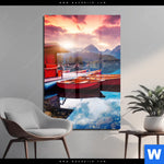 Acrylglasbild Ruhiger Bergsee Hochformat Produktvorschau mit dem Bild Ruhiger Bergsee im Format Hochformat.