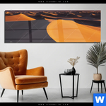 Acrylglasbild Sandduenen Panorama Produktvorschau mit dem Bild Sanddünen im Format Panorama.