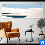 Acrylglasbild Sandduenen Und Seen Panorama Produktvorschau mit dem Bild Sanddünen und Seen im Format Panorama.
