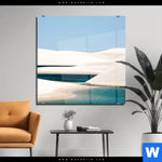 Acrylglasbild Sandduenen Und Seen Quadrat Produktvorschau mit dem Bild Sanddünen und Seen im Format Quadrat.