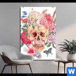 Acrylglasbild Schaedel Im Boho Stil Hochformat Produktvorschau mit dem Bild Schädel im Boho Stil im Format Hochformat.