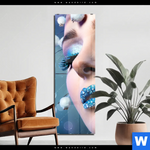 Acrylglasbild Schoenheit In Blau Weiss Schmal Produktvorschau mit dem Bild Schönheit in Blau & Weiss im Format Schmal.